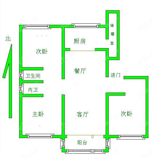 婚装全明东边户3房,金域蓝湾 格局工整合理