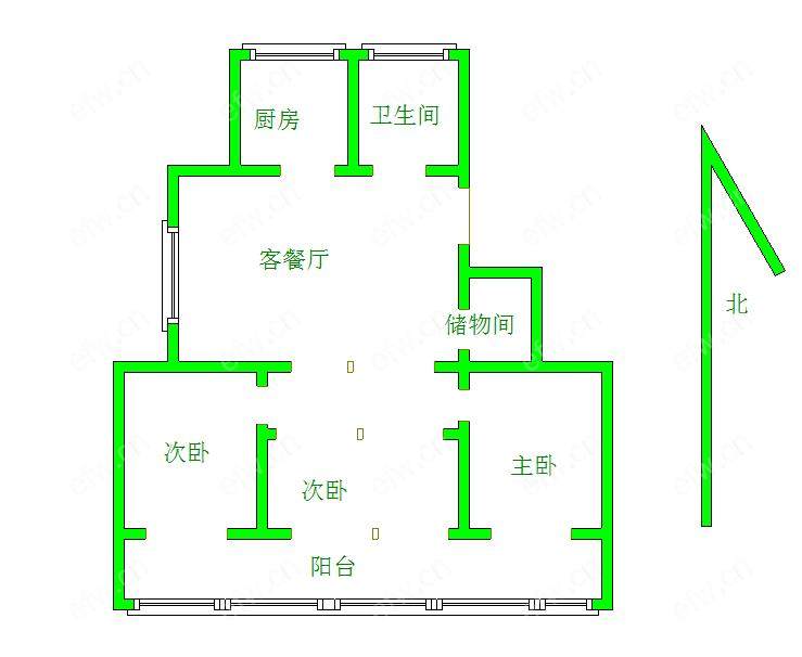 轻院小区 户型方正 南北通透