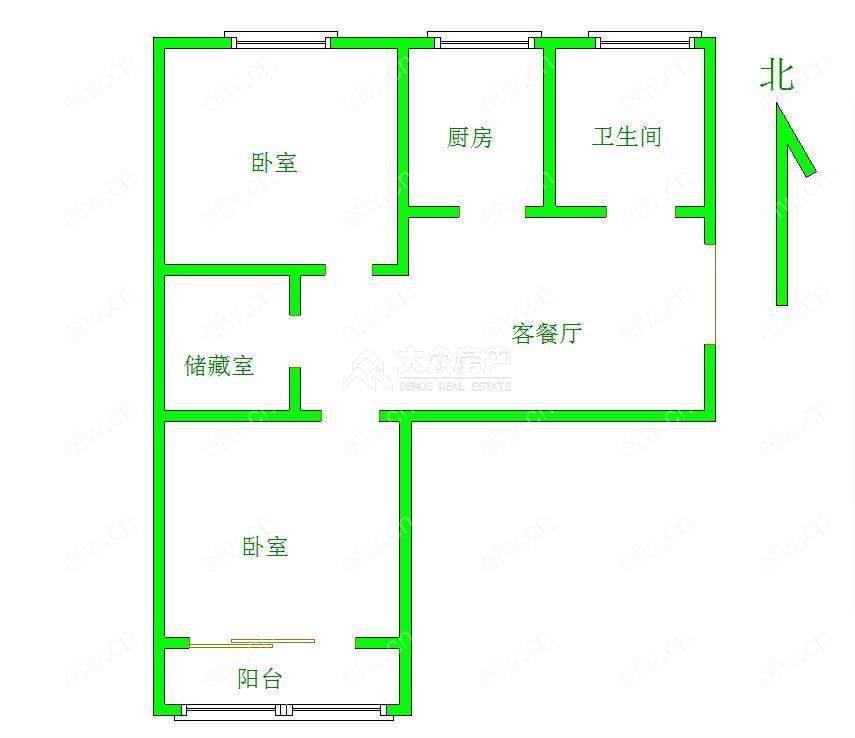 石利新村 2室2厅 楼层佳