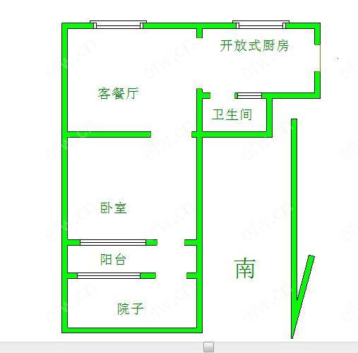 曹张新村 1室1厅小区位置，一梯四户，一楼带院子 ，好用
