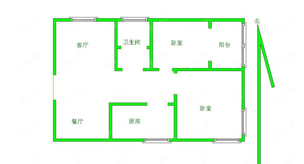 瑞星家园（西区40-168） 2室2厅