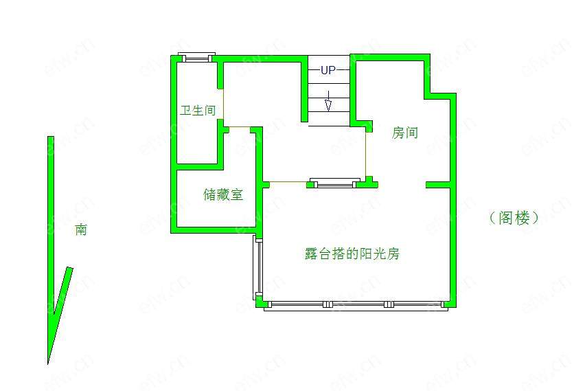 槐古二村 4室2厅  7楼带阁楼