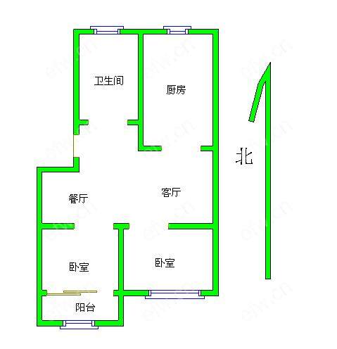 婚装全明东边户2房,华侨城景华苑 格局工整合理