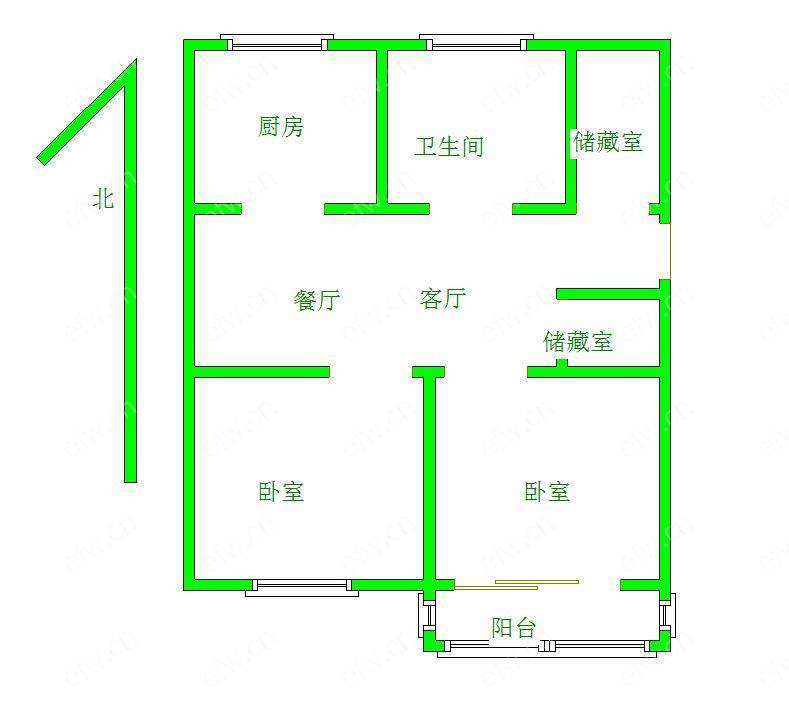 婚装全明东边户2房,新苏新村 格局工整合理