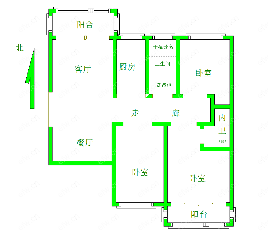 凤翔馨城 3室2厅