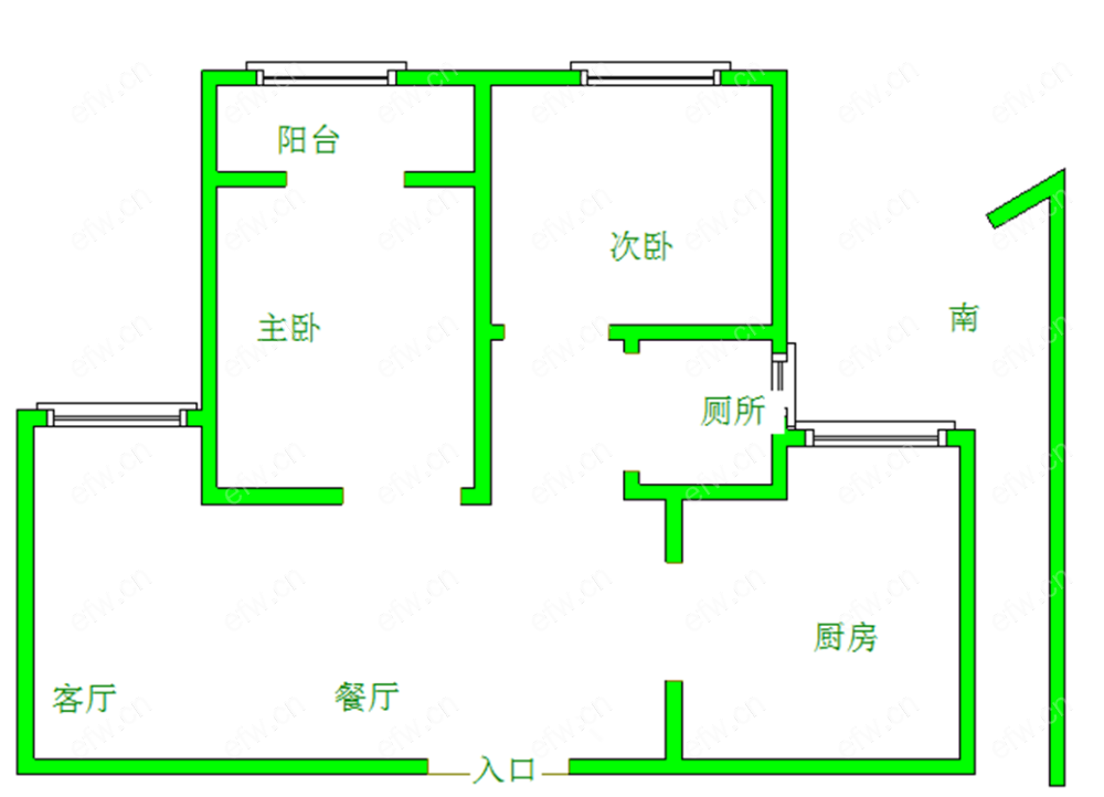 恒盛国际花园（第一国际） 2室2厅