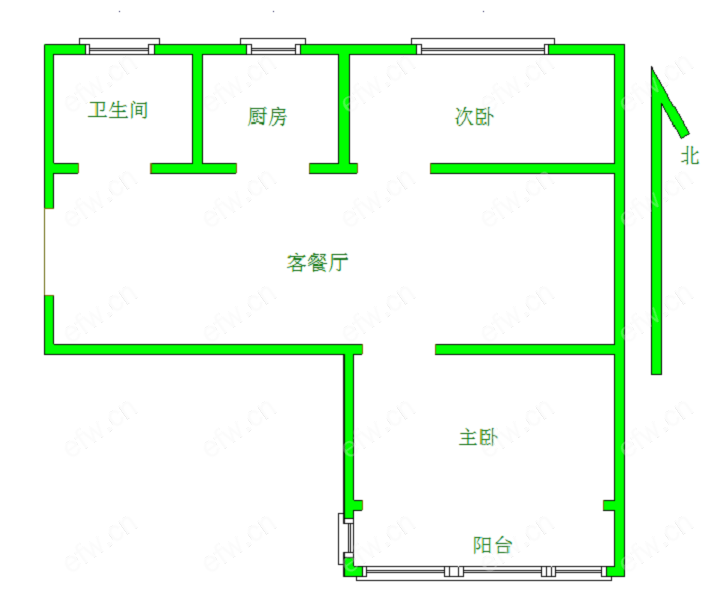 民丰里 2室1厅