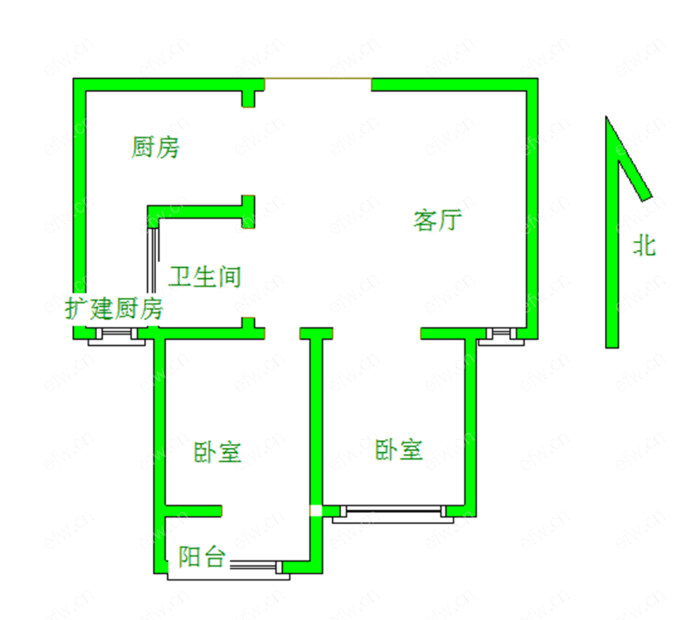 凤翔馨城 2室2厅