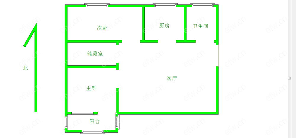 小木桥北 2室1厅