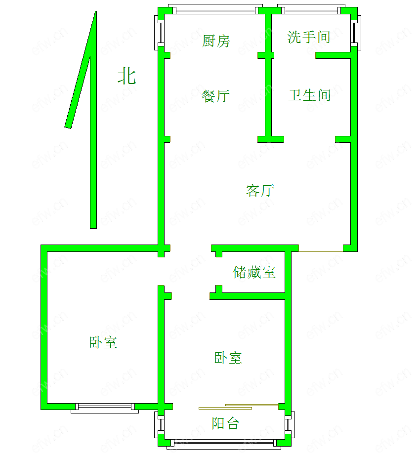 百岁坊巷 2室1厅