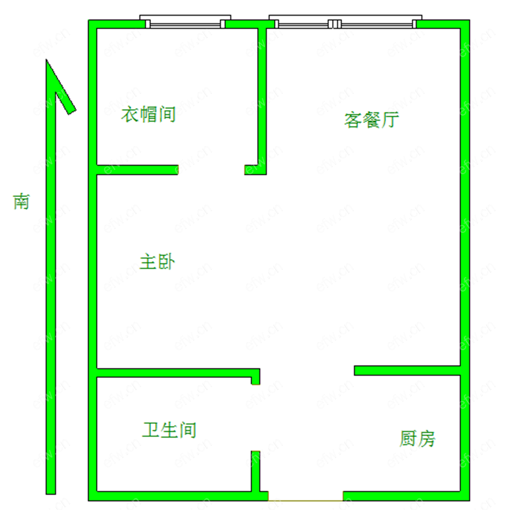 金科米兰公寓 1室1厅