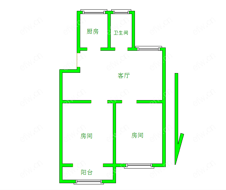 新惠家园（二期51-121） 2室2厅