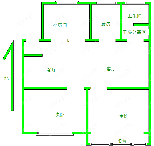 五姓巷 难得一见的精装小户型,总价低,朝向好！