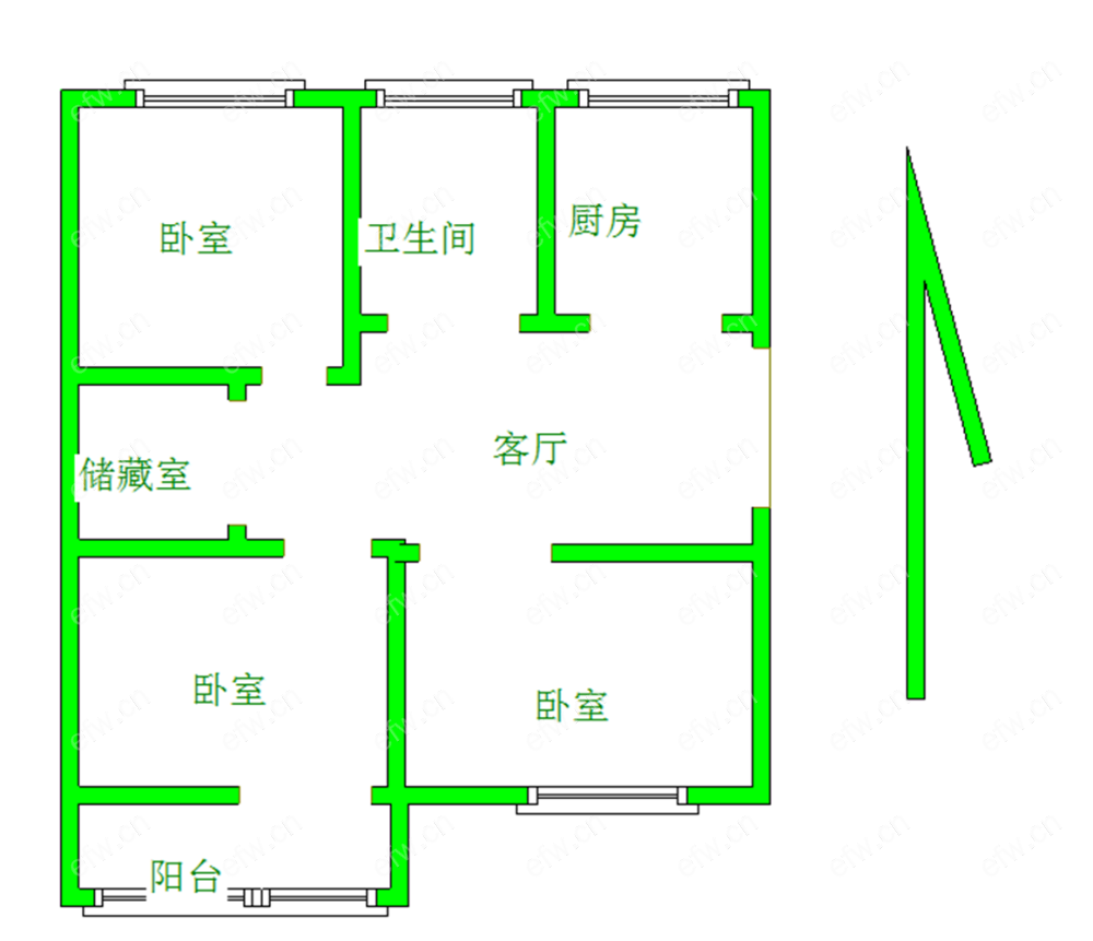 沁园新村 3室2厅   db