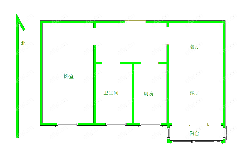 丰涵家园  1室1厅