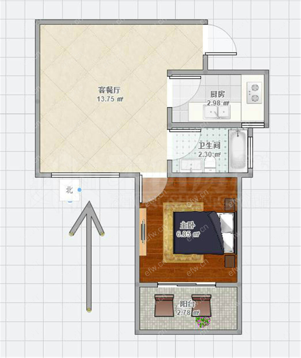 寺头家园 1室2厅