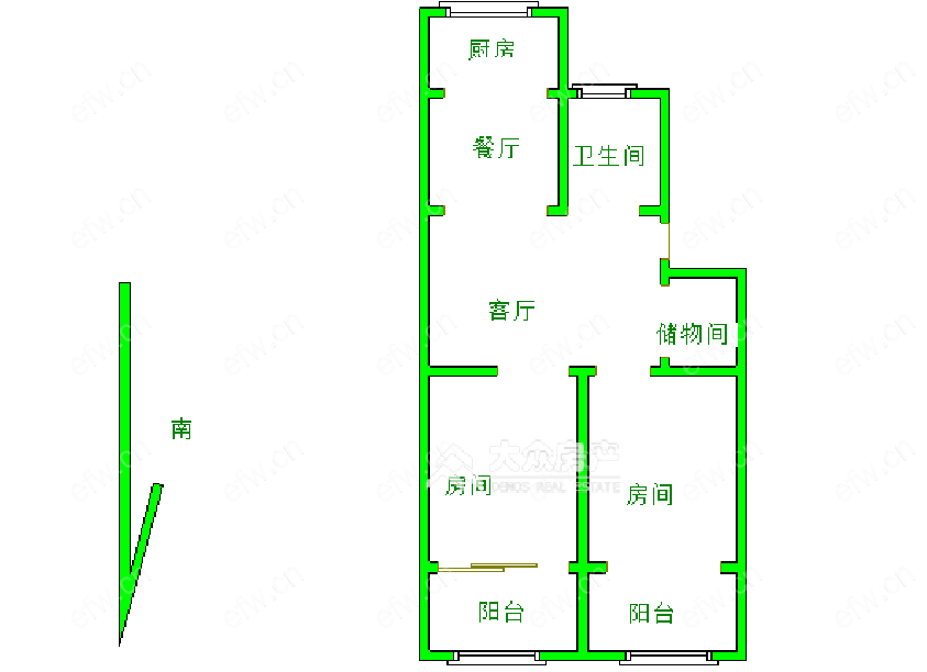 棉花巷 2室2厅 84.50平