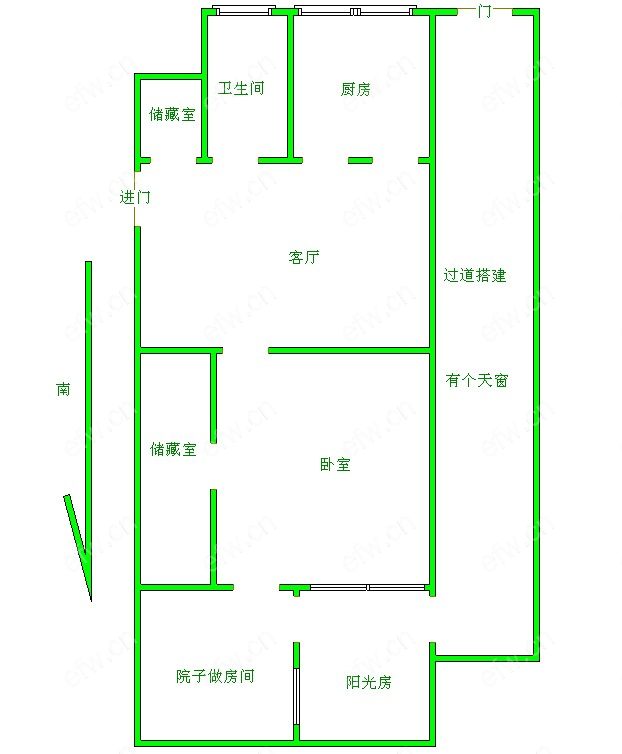 双河二村 1室1厅
