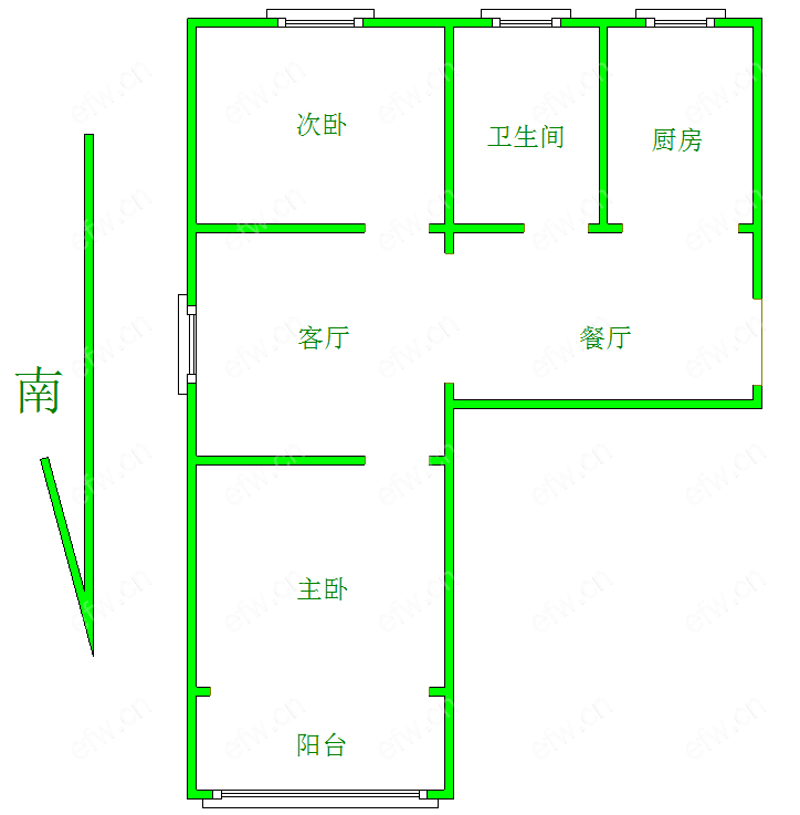 五里新村 2室1厅  看房方便