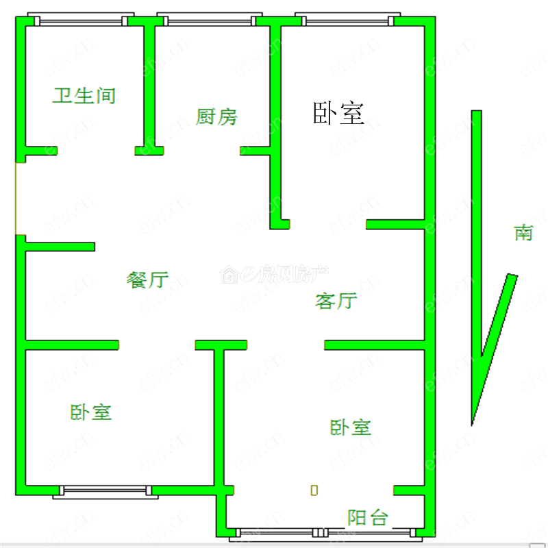荷花里 3室2厅 采光好