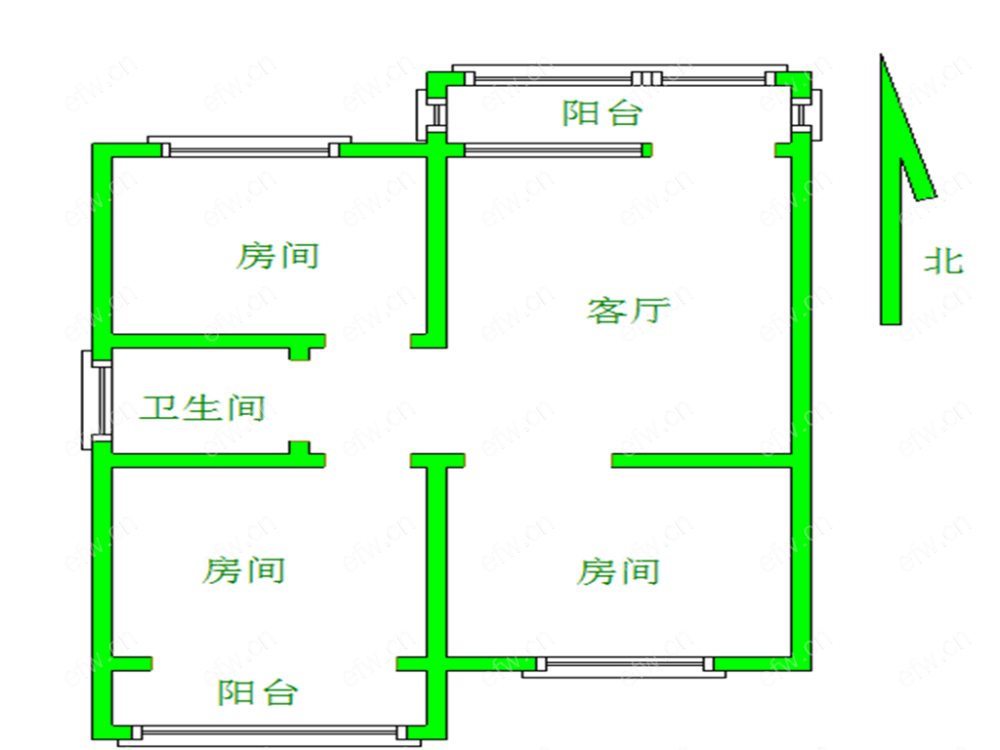 宁海里北区（120-189） 3室1厅