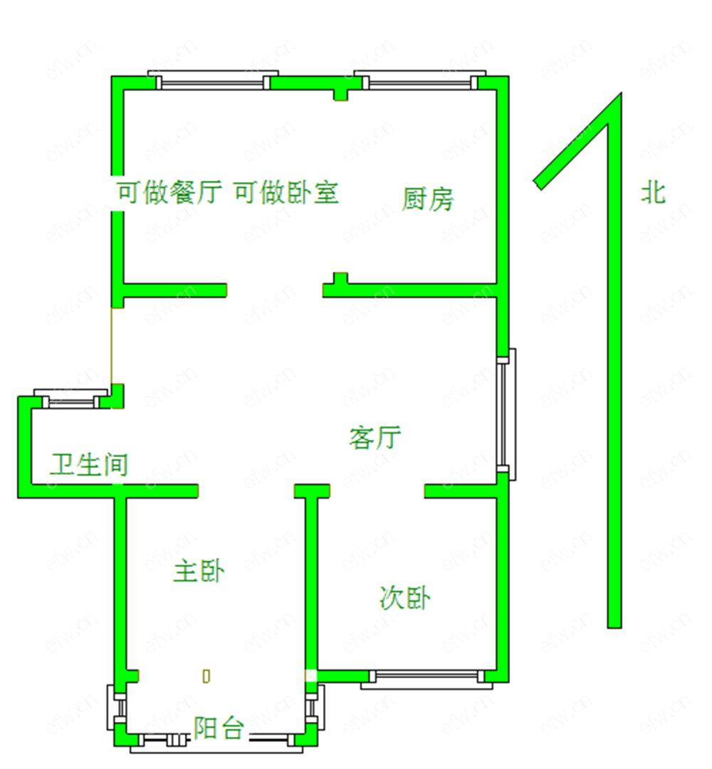 金龙公寓一期 3室1厅