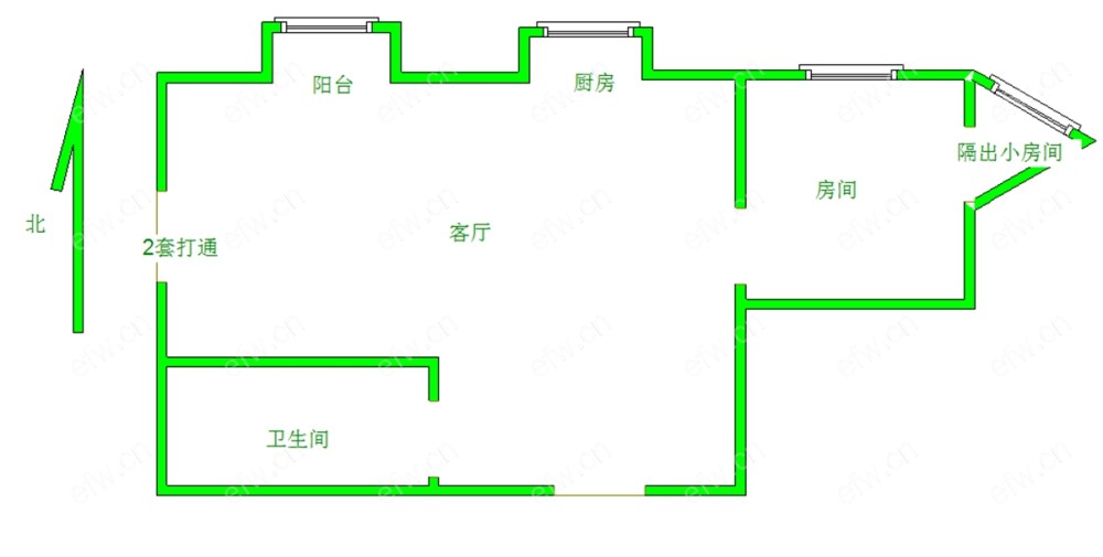 五洲国际广场银河城 1室1厅