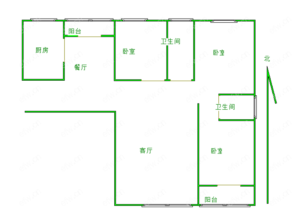 蠡湖家园A区（21-27号) 3室2厅