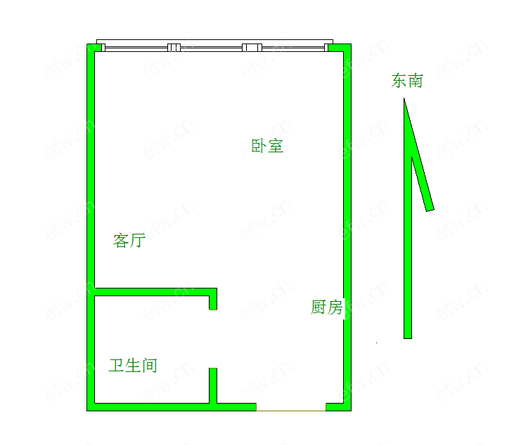 凯宾斯基(凯燕环球中心) 1室1厅