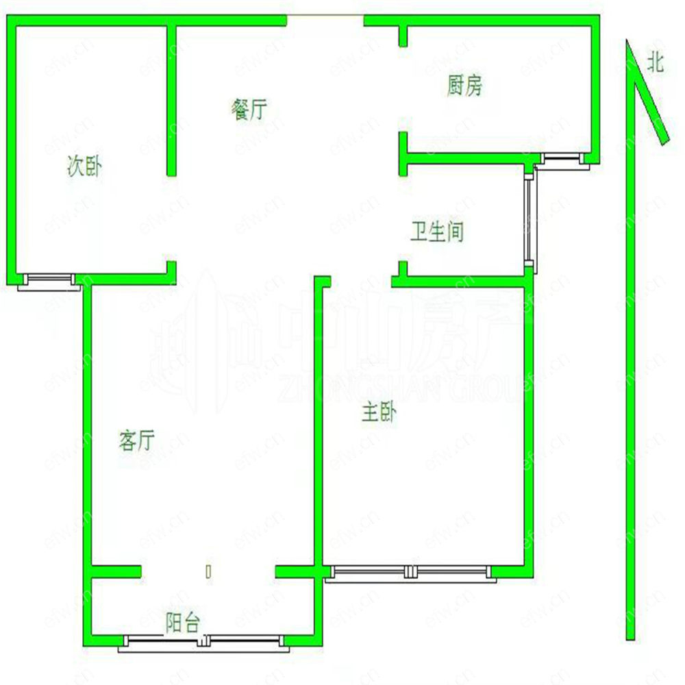 阳光100米娅公馆 2室2厅