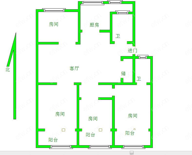 溪北新村（西区） 4室2厅