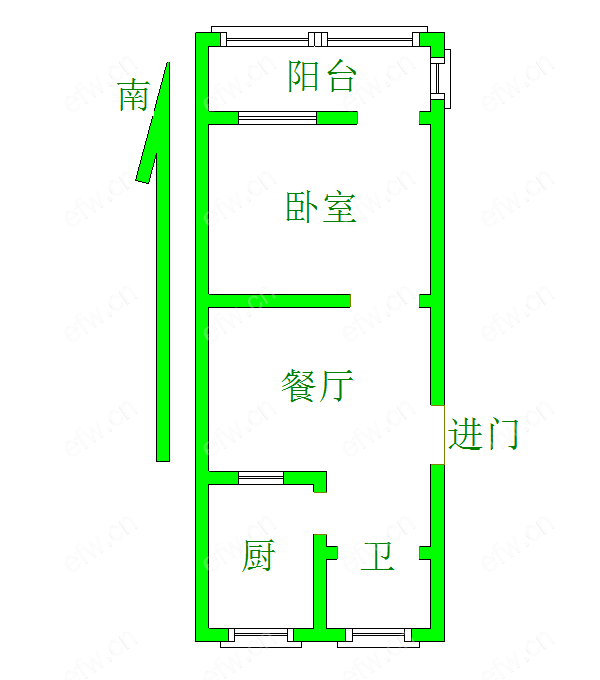 溪南新村 1室1厅