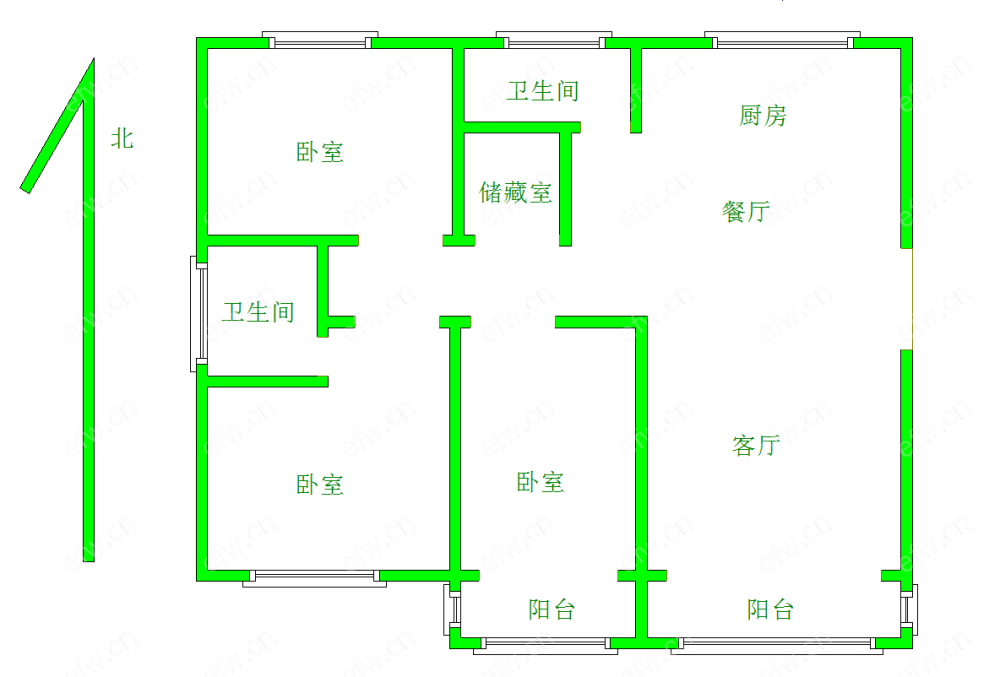 泰康新村（101-124） 3室2厅