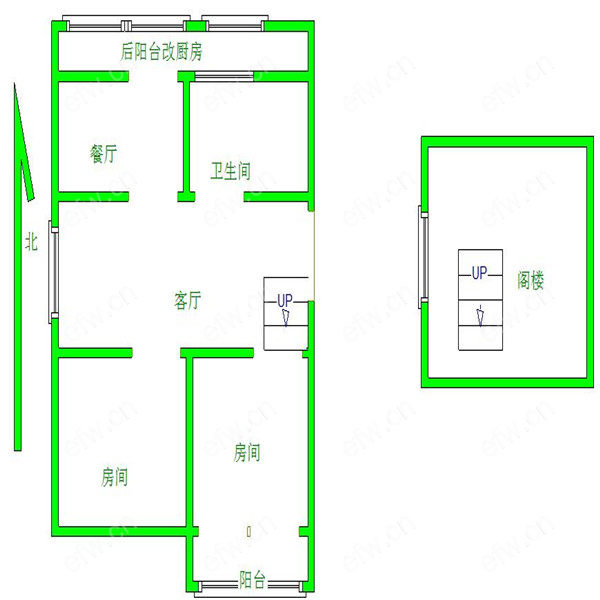 婚装全明东边户2房,扬北新村 格局工整合理