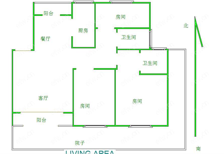 绿地世纪城（一二期） 3室2厅