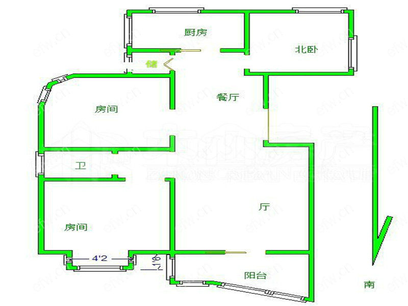 奥林花园C区 地铁4号口 高性价 房东急