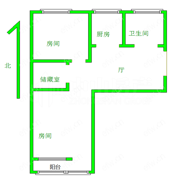 西塘沿河 2室1厅