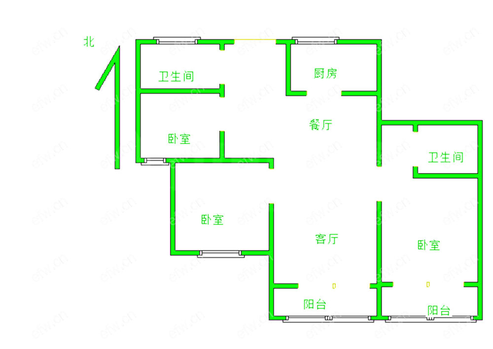 婚装全明东边户3房,东映山河 格局工整合理