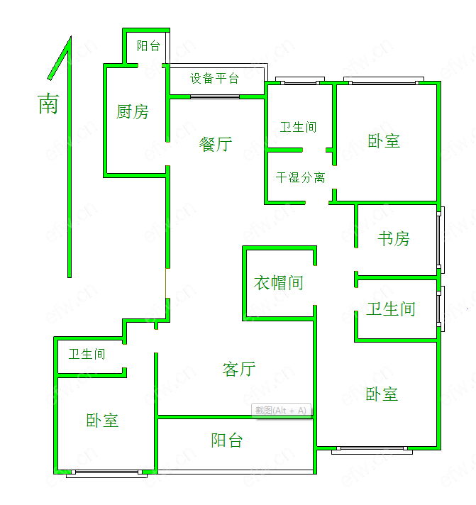 绿地西水东海铂 4室2厅