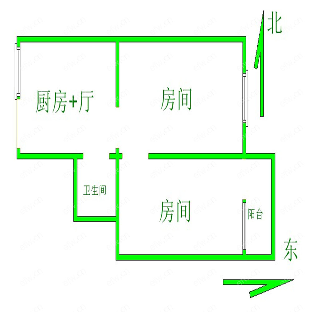 造船二村 经典2房 东边户 全明 精装修！