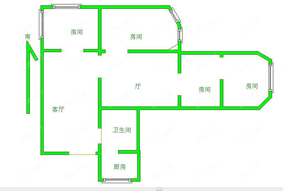 兴盛大厦 4室1厅