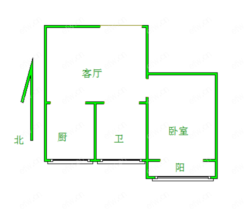 小木桥北 1室1厅