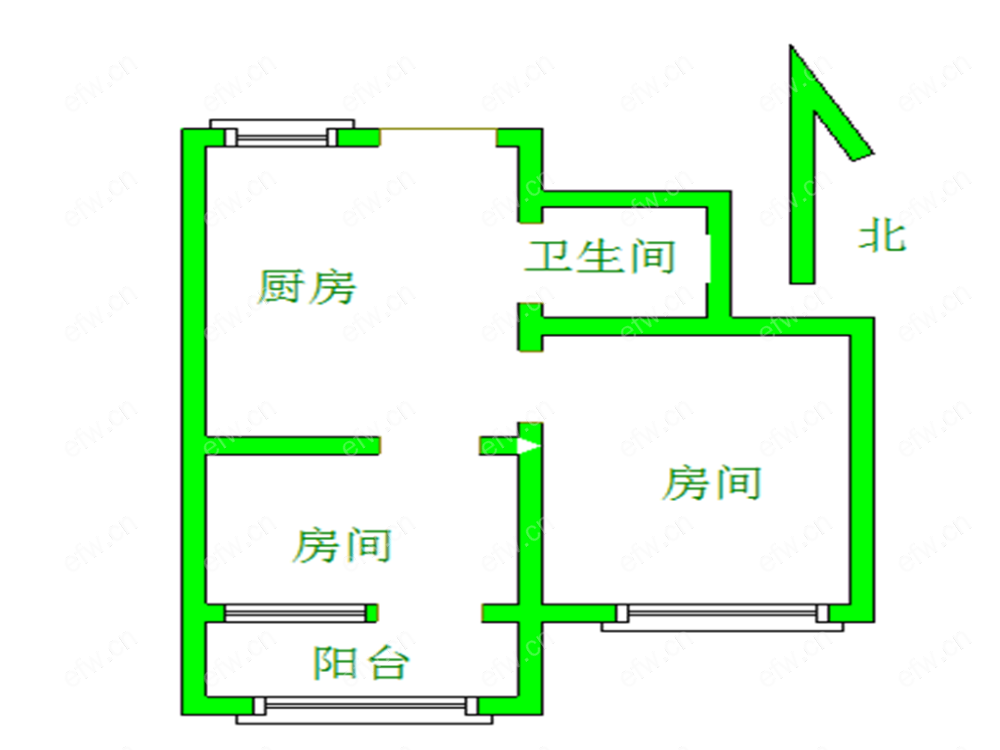 柴机新村 2室1厅 51平