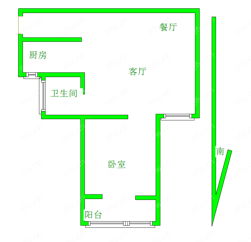 云景佳园 1室1厅