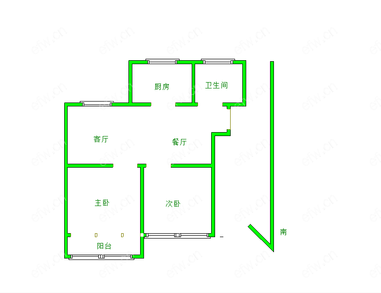 瑞星家园（西区40-168） 2室2厅