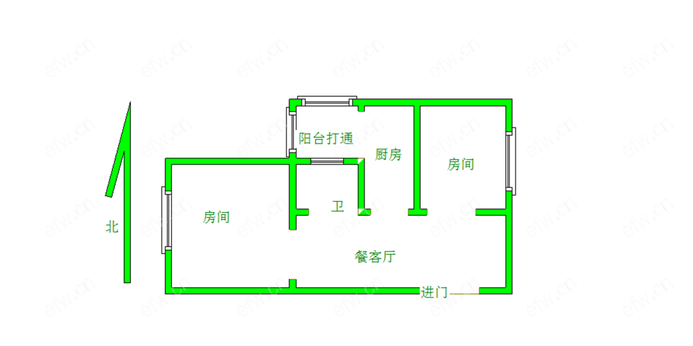 嘉德港与城(水韵金阁) 2室1厅