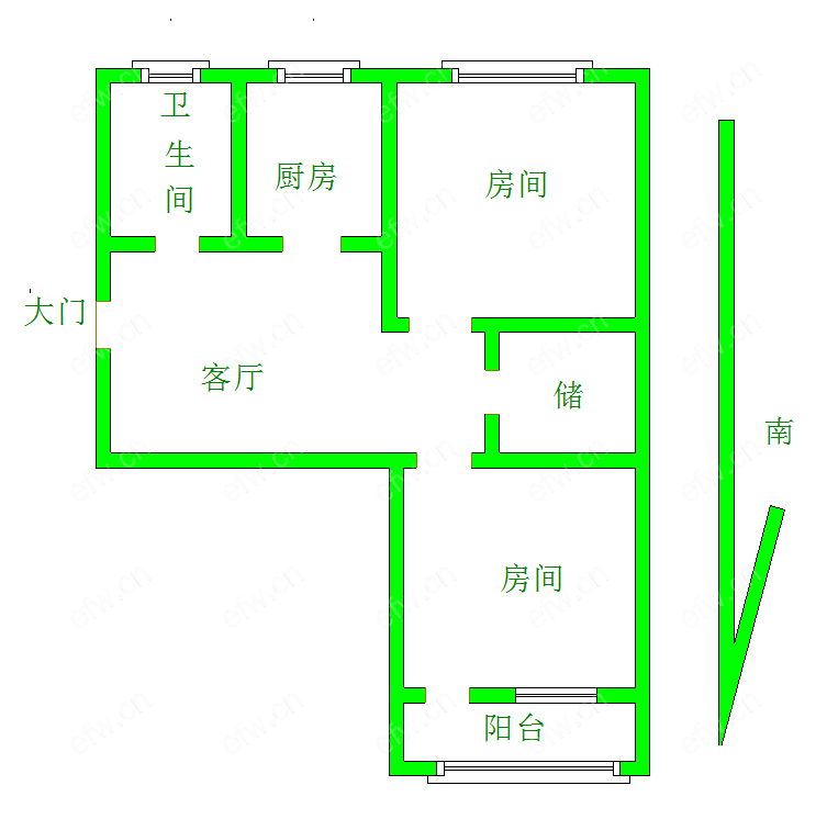 稻香新村 2室1厅小区环境优雅，绿化率高