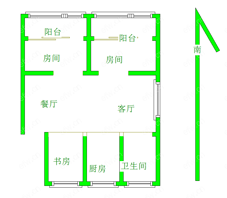 五姓巷 经典3房 东边户 全明 精装修！