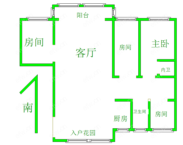 蔚蓝观邸 4室2厅 138.89平