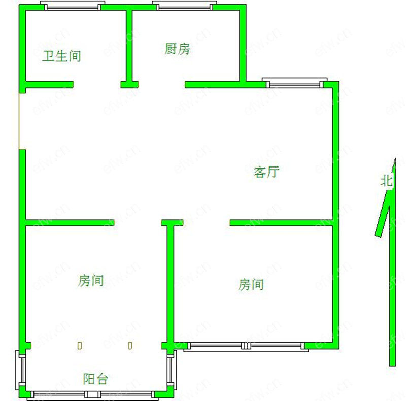 广益佳苑一期  2室1厅